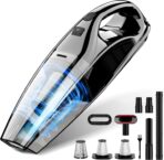 Handheld Vacuum Cordless Rechargeable Portable Car Vacuum, 7500Pa Powerful Suction Mini Hand Held Vacuum, 670ML Cup Lightweight Small Vacuum Cleaner for Car/Office/Home, Pet Hair