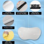 Car Headrest Pillow 100% Memory Foam, Breathable Removable Leather Cover, Premium Seat Support Head Neck Cushion for Driving Travel Home Office, White, 1 Pack - Image 3
