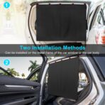 Car Window Shades, 2 PCS Magnetic Double Layer Auto Sun Shade for Side Windows Privacy Full Covers/Half Shade Options Back Car Window Curtains for Baby Protection - Image 5