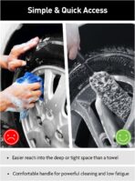 Fantasticlean 7PCS Car Wheel Cleaning Pro Kit, Tire Brush, Soft-bristled Rim Brush, Microfiber Flat Wheel Brush, Double-Ended Detailing Brush, Detailing Pads, Scratch-Free & Multipurpose - Image 9