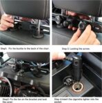 QIFUN 12V Car Fan, Portable Car Fan Cool Gadgets for Rear Seat Passenger, 4'' Headrest 360° Rotatable Backseat Car Cooling with Stepless Speed Regulation for Vehicles, SUV, RV, Boat - Image 3