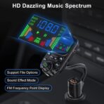 Bluetooth 5.3 FM Transmitter for Car SOARUN Bluetooth Car Adapter PD30W & USB Port Fast Charge, HiFi Treble & Bass Player, 1.6" Display Hands-Free Calling Truck Radio with AUX Input/Output, TF Card - Image 6