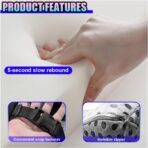 Ergonomic Memory Foam Car Neck Pillow with Adjustable Strap & Machine-Washable Cover - Long-Lasting Support for Long Drives & Office Use(Gray) - Image 5