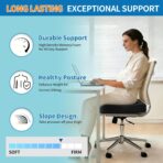 YOUFI Extra Thick Large Seat Cushion -19 X 17.5 X 4 Inch Gel Memory Foam Cushion with Carry Handle Non Slip Bottom - Pain Relief Coccyx Cushion for Wheelchair Office Chair (Black (1PACK)) - Image 5