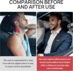 LIQUN Car Seat Neck Pillow, Skin Friendly Car Head Pillow, Memory Foam Neck Support, Driving to Relieve Neck Pain and Shoulder Pressure, (Black) - Image 3