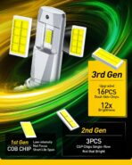 AUXITO 9005 HB3 LED Bulbs, 50000LM Ultra-Bright, Plug N Play, 50000Hrs Long Lifespan, No Flicker, 99% Compatibility, Pack of 2 - Image 3