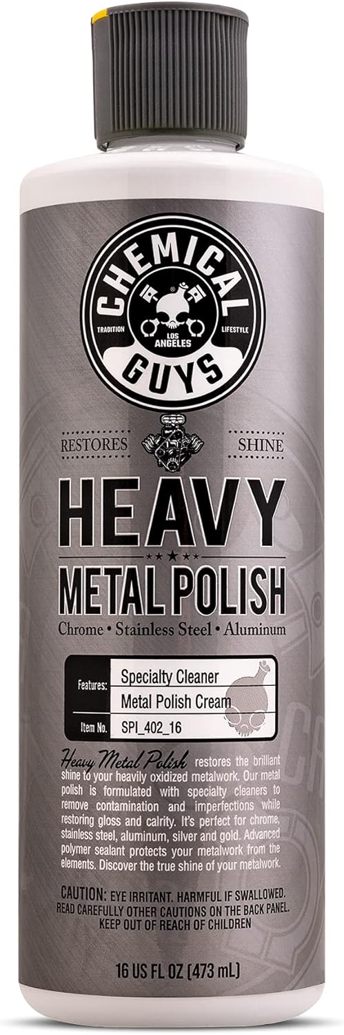 71fC8y-oEL._AC_SL1500_.jpg Chemical Guys Heavy Metal Polish Restorer and Protectant - Cleans, Restores & Protects, Aluminum, Stainless Steel, Chrome Polish & More, Safe for Cars, Trucks, Motorcycles, RVs, and Boats - 16 oz - Image 1
