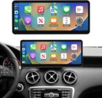 NINETOM 2026 Upgraded 12.3" Ultra-Narrow Touchscreen Wireless CarPlay Android Auto Receiver Compatible with Mercedes-Benz GLA/CLA/A/G -Class C117/X117/X156 (2013–2015), for NTG 4.5/4.7 System