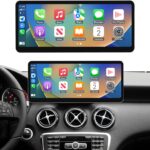 NINETOM 2026 Upgraded 12.3" Ultra-Narrow Touchscreen Wireless CarPlay Android Auto Receiver Compatible with Mercedes-Benz GLA/CLA/A/G -Class C117/X117/X156 (2013–2015), for NTG 4.5/4.7 System