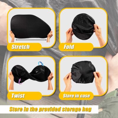 Zone Tech Side Window Cling On Sun Shades- 2-Pack Mesh Car Pop-Up Non Suction Cups Needed Sun-Shield - Image 5