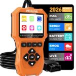 OBD2 Scanner Diagnostic Tool, Check Engine Light Car Code Reader with Reset, Battery Tester, Live Data, Freeze Frame, I/M Readiness, Car Scanner Diagnostic Tool for All OBDII Car After 1996