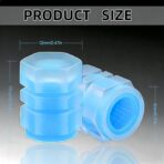 20 Pcs Glow in The Dark Tire Valve Caps Fluorescent Tire Valve Stem Caps, Cool Car Present for Universal Decoration Accessories for Car SUV Bicycle Motorcycles Trucks (Blue) - Image 2