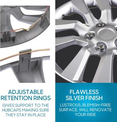 BDK Hubcaps Wheel Covers for Nissan Altima 16 Inch Hubcaps Set of 4, Snap-on Direct OEM Replacement for Nissan Altima Hubcaps 16 Inch Wheel Covers Impact-Resistant High Durability (Full Set of 4) - Image 7