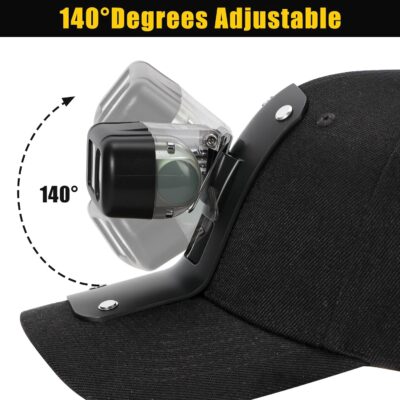 Rechargeable LED Headlamp with Spotlight and Floodlight High Brightness Mining Headlamp Waterproof Hard Hat Light for Hunting, Camping, Night Work, Caving (M60 Miner Lamp Kit+Black hat) - Image 6