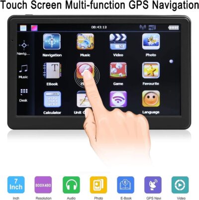 GPS Navigation for Car, Latest 2025 Map,7 inch Touch Screen Real Voice Spoken Turn-by-Turn Direction Reminding Navigation System for Cars, Vehicle GPS Satellite Navigator with(Free Lifetime Updates) - Image 2