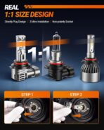 SEALIGHT Scoparc 9006/HB4 Bulbs, 30000LM Ultra Bright, 6500K Cool White With Cooling Fan, Over 60000 Hours Lifespan, Plug-N-Play Installation, 2-Pack - Image 7