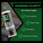 3D Glass Polish – Cerium Oxide Glass Scratch Remover for Car Windows – Restores Clarity & Removes Wiper Marks, Swirls, Water Spots - 16oz - Image 3