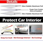 Big Hippo Car Windshield Sun Shade UV Rays Sun Visor Shade,Auto Front Car Window Shades Protector Folded Sun Shield Shade,Keeps Vehicle Cool - Blue (Size: 55.16"X 27.5") - Image 8