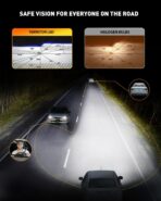 FAHREN H13/9008 Light Bulbs, 6500K Cool White, 50000LM High Brightness, 32 CSP Chips, 1:1 Halogen Size, IP68 Waterproof Fog Light, Long Lifespan, Plug and Play,Pack of 2 - Image 4