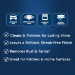 Eagle One Nevr Dull All Metal Wadding Polish, Chrome and Metal Cleaner for Cars, Kitchens, Bathrooms, Easy Tear Pads for Stainless Steel, Brass, Copper, Aluminum, 5 oz Tin - Image 3