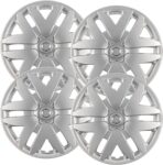 Premium Quality 16 inch Silver Hubcaps/Wheel Covers fits 2004 2005 2006 2007 2008 2009 and 2010 Toyota Sienna, Heavy Duty Construction (Set of 4) 61124AMS-4
