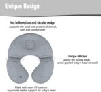 KAKIBLIN Baby Travel Pillow, Upgraded Baby Neck Pillows for Car Seat, Infant Neck Support Pillow for Head and Neck, Newborn Head Support for Car Seat, Stroller, Pushchair (Grey) - Image 5