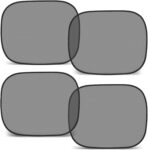 Car Window Shades for Baby, 4PCS 20"x12" Static Cling Window Shade, Window Covers for Side Front Back Windows, Blocks UV, Universal Fit, Pop Open Design