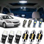 EASY EAGLE LED Interior Car Lights for Honda-Accord-2003-2012: 12 Piece Kit White LED Light Bulbs - Super Bright 6000K + Install Tool