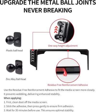 MaserWeller Car Phone Holder for Honda HR-V HRV 2023-2026 Accessories/CR-V CRV 2023 2024 2025 2026 Accessories 7/9-inch Screen Fixed Clip,Phone Mount Compatible with MagSafe, 360° Cell Phone Holder - Image 8