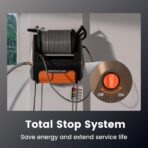 Giraffe Tools Grandfalls Retractable Pressure Washer Pro, Wall Mount Pressure Washer, Electric Power Washer, Automatic Rewind, Max 2900PSI 2.2GPM, Dark Silver Case with 100ft Pressure Hoses - Image 7