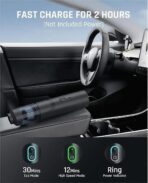 Slim V8 Mate Cordless Car Vacuum High Power 19000PA 2 Suction Modes Lightweight Portable at 1.2 lbs, USB Charge, Mini Handheld Vacuum Cleaner with Multi Accessories for Car Home Pet (Black) - Image 3