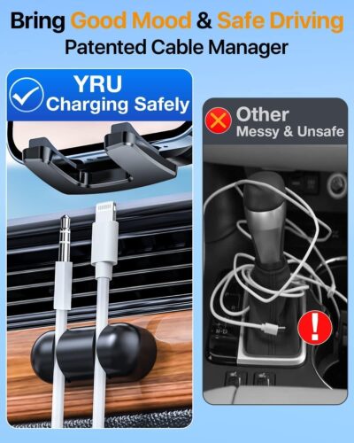 YRU True Military-Grade [360° Rotation Suction] 2026 Ultimate Car Phone Holder Mount 【90+LBS Safest Strongest & Patent Certs】 Dash Windshield Vent for iPhone 17 16 Pro Max Samsung Camera,Gloss Black - Image 9