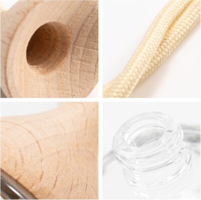 Refillable Car Air Freshener Hanging Diffuser, Empty Glass Bottle with Reed Sticks for Essential Oils, Car Scent Diffuser and Aromatherapy Pendant Decor for Women and Men, 2 Pack - Image 3