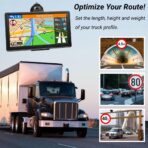 GPS Navigator for Car with Latest 2026 Map Free Update, 7" Car GPS Navigation System for Truck Commercial Drivers, with Voice Turn Guidance, Red Light Speedcam Warning, POI/Zip Search, 7 Vehicles, FM - Image 3