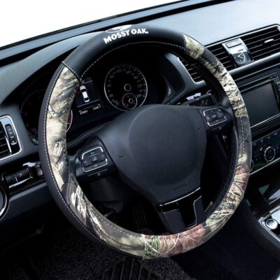Mossy Oak Camo Steering Wheel Cover, Universal 15 inch - Made with Premium PVC Leather and Cotton Fabric - Official Licensed Product - Image 3