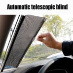 Car Sunshade, Retractable Car Sunshade Car Sun Automatic Block Visor Shade for Car Blackout Curtain (50 * 125cm(Black)) - Image 5