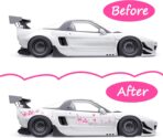 2 Pcs Cherry Blossom Vinyl Car Sticker, Car Flower Decals, Pink Sticker for Cars, Scratch Cover Pink Flower Decal for Automotive, Motocycle, Home Decor - Image 3
