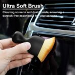 4 PCS Car Detailing Brush Set for Cleaning Interior or Exterior, Boars Bristle Detailing Brushes, Dusting Cleaning Supplies, Tool for Emblem, Air Vents, Wheels, Leather Upholstery Seat - Image 3