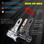 Alla Lighting 5200 Lumens 12278 PSX26W CANBus LED Bulbs, 6500K Xenon White Fog Lights H28W 12278 C1 12V Replacement Xtreme Super Bright Upgrade - Image 2
