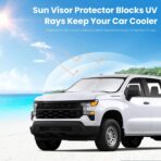 for Silverado Windshield Sun Shade Sunshade for 2019-2026 Chevy Silverado 1500 Truck Accessories Regular cab, Crew cab, Double Cab 2Door 4Door Windshield Cover 210T Reflective Window Protector - Image 5