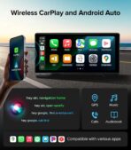 10.33" Android 13 Car Stereo for Ford F150 F250 F350 F450 (2015-2020) - 4G+64G, Wireless CarPlay Android Auto with 1600x720 QLED, BT 5.4, 5G WiFi, Plug & Play Radio (Fits 8" OEM Screen) - Image 4