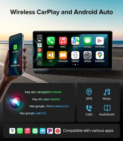 10.33" Android 13 Car Stereo for Ford F150 F250 F350 F450 (2015-2020) - 4G+64G, Wireless CarPlay Android Auto with 1600x720 QLED, BT 5.4, 5G WiFi, Plug & Play Radio (Fits 8" OEM Screen) - Image 4