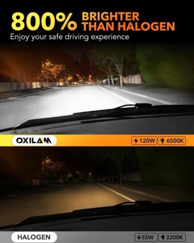OXILAM 9005 9006 LED Bulb Combo HB-3 HB-4 Bulbs, 70000LM 120W, Ultra-Bright, 5 Min Quick Install, 70000H Lifespan, No Flicker, 99% Compatibility - Image 2