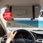 Glare Guard Professional-Grade Polarized Sun Visor Extender – Anti-Glare Sun Glare Blocker for Car Windshields, Adjustable Clip-On UV400 Tinted Visor Extension for Cars, Trucks & SUVs - Image 5