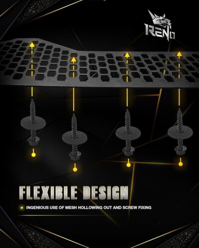 RENO Truck Mud Flaps, Driver Passenger Sides Splash Guards Compatible with Universal Truck SUV Off-Road Car Heavy Duty Vehicle Sediment Protection (Front + Rear, 4PCS) - Image 5