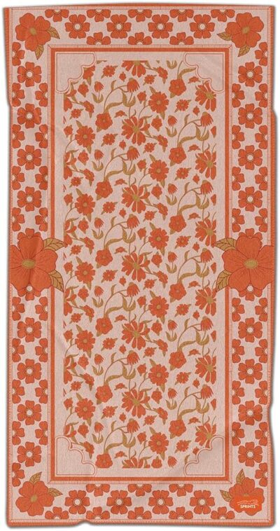 Sprints Athletic Running Towel, Full-Sized, Car Seat Cover - Performance Microfiber (Peaches & Pleasures The Small Kind) - Image 2