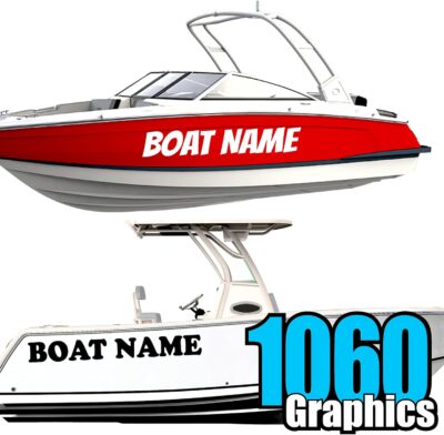Custom Vinyl Boat Numbers & Letters (Two Decals) Marine Lettering Stickers - Image 13