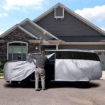 Titan Lightweight Poly 210T Car Cover for Large SUV 207-212" Waterproof, UV Protection, Scratch Resistant, Driver-Side Zippered Opening. Fits Escalade, Sequoia, Yukon and More. - Image 9