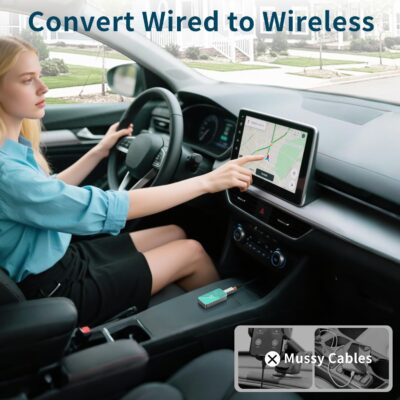 Wireless CarPlay Adapter,Covert Factory Wired to Wireless Car Play Adapter for iPhone 6+ (iOS only) Easy Setup Plug&Play,Multiple Controls,Support USB&USB-C - Image 6