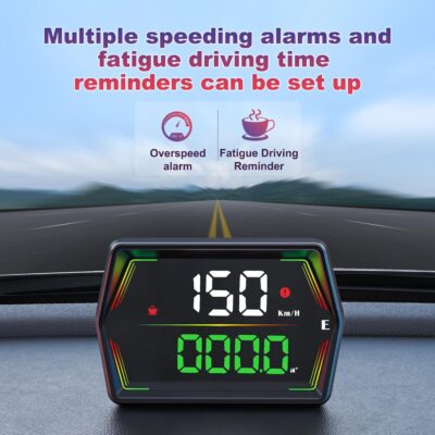 HUD Heads Up Display for Cars, Universal Digital GPS Speedometer LED Display Overspeed Alarm Fatigued Driving Alert,USB Cable Plug and Play for All Vehicle - Image 8